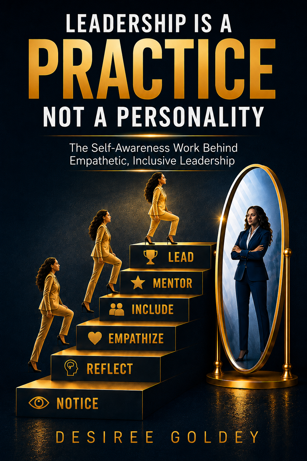 Book cover: Leadership Is a Practice Not a Personality by Desiree Goldey